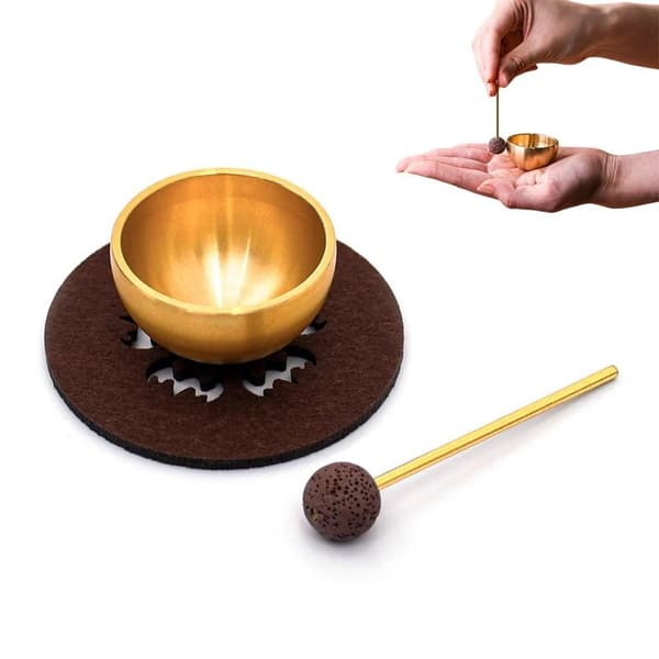 Mini syngeskålssæt meditationslydskål til yogameditation 1set