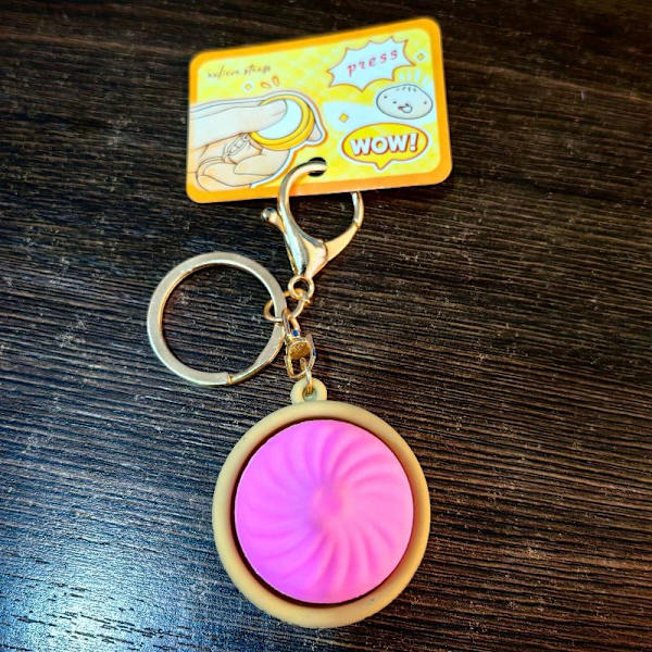 1 st Mini Ångad Bulle Leksak Dekompression Bulle Klicker Nyckelring A2