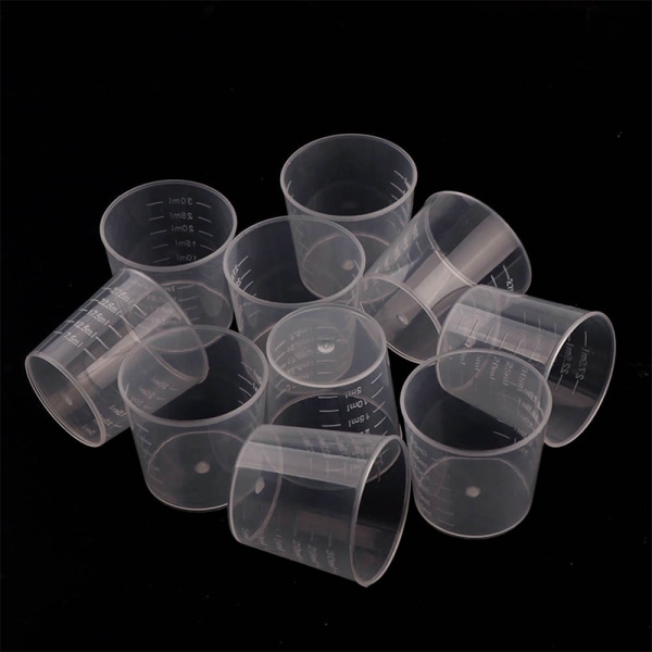 20st 30ml Plast Graduated Mätkopp Vätskebehållare Epo