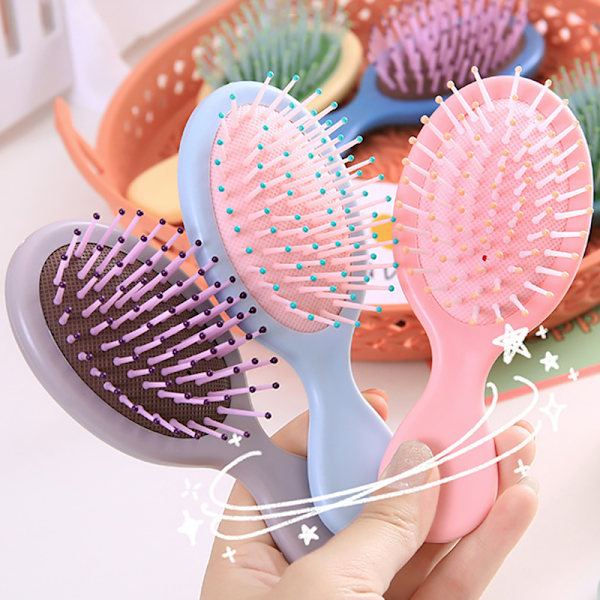 Mini Wet Hair Brush Hair Combs Small Pocket Travel Hair Brush T Blue