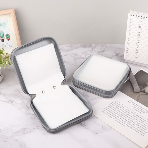 1Pc CD Case Bærbar Vandtæt Kompression CD Pakke 40 Disc White