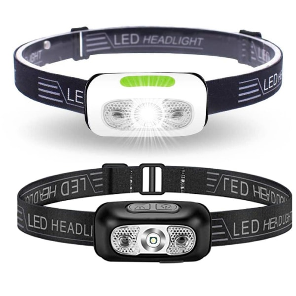 USB Uppladdningsbar Strålkastare Rörelsesensor Ljusstark LED Running Fis black