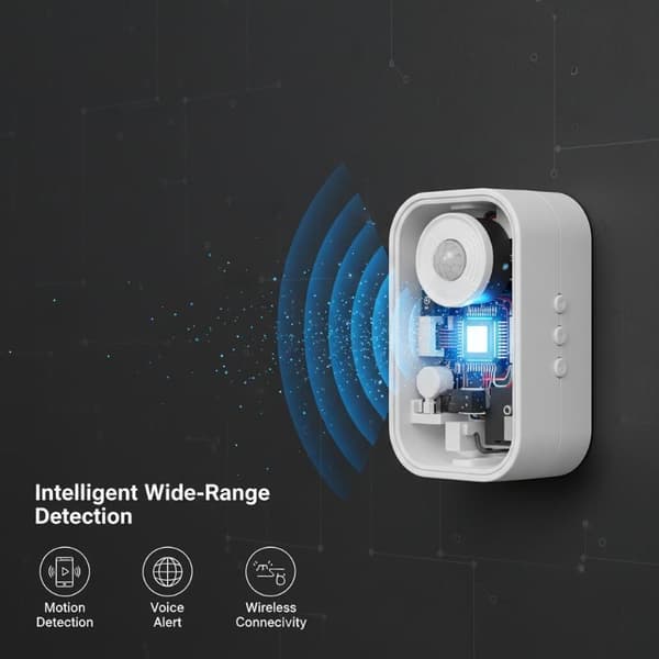 Dörrsensor Automatisk Röst Välkommen Dörrklocka Infraröd Indukt 2