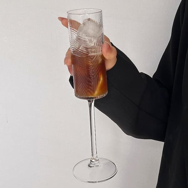 Transparent Plastbägare Okrossbart Vinglas Lyxig Cocktail A3