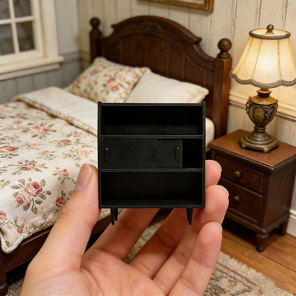 1 st 1/12 dockskåp miniatyr väggskåp modell hemförvaring C White