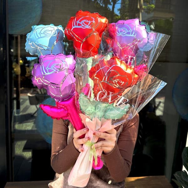 10 stk Mini Rose Blomst Ballonger Nellikformet Valentinsdag A2