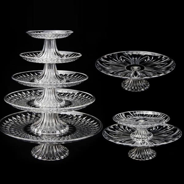 Akrylklara serveringsfat Frukt Dessert Salladsbricka Cupcake D M