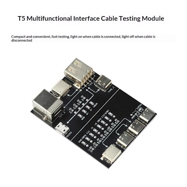 T5 multifunksjonell grensesnittkabeltestmodul for ledningskontroll