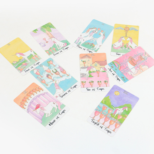 78 stk 10*6cm Ny Tarot Crystal Unicorn Tarot brætspil divinat