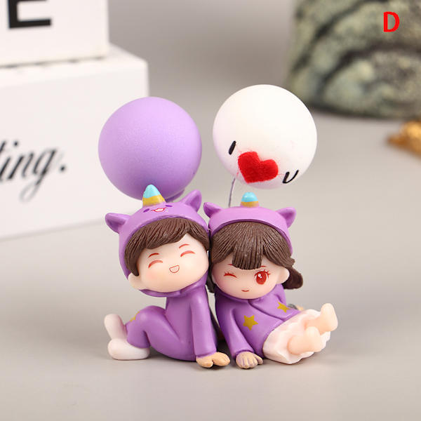 1Pair e Creative Cartoon Purple Pyjama Pariskunta Auton koristelu O D