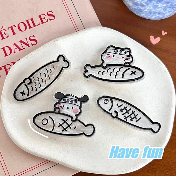 Hiusklipsit Sarjakuva ja Little Fish Girls Hiusneulat Päähineet Hiukset A A3