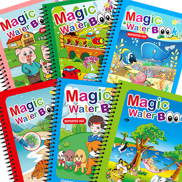 Vattenmålarbok DIY magic ritböcker Baby Early Educatio A2 Sea