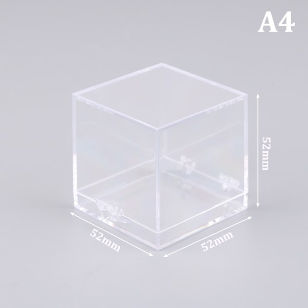 1 stk. Oppbevaringsbokslokk Gemstone Display Mynt Clear Container Spes A4