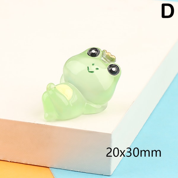 Fargerik lysende frosk håndverk harpiks ornament Desktop miniatyr O C