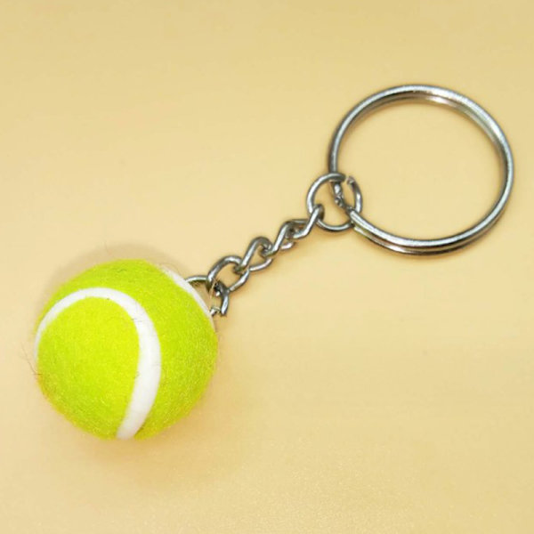 1PC Avainnippu Tennis Ball Metal Avaimenperä Auton Avaimenperä Avaimenperä green