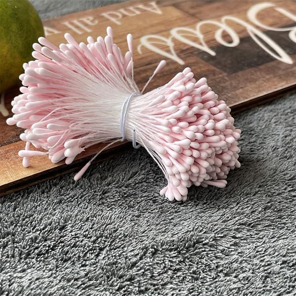 400 stk. 2 mm kunstig blomsterstøvdrager Mini perleblomsterstøvdrager Purple
