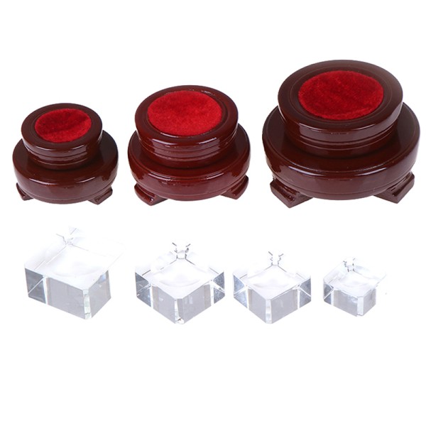 Crystal Wood Display Stand Base Holder For Crystal Ball Sphere A1