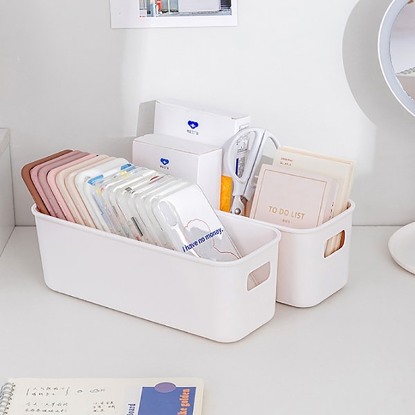 Desktop Phone Case Storage Box Ins Multifunctional Cosme White