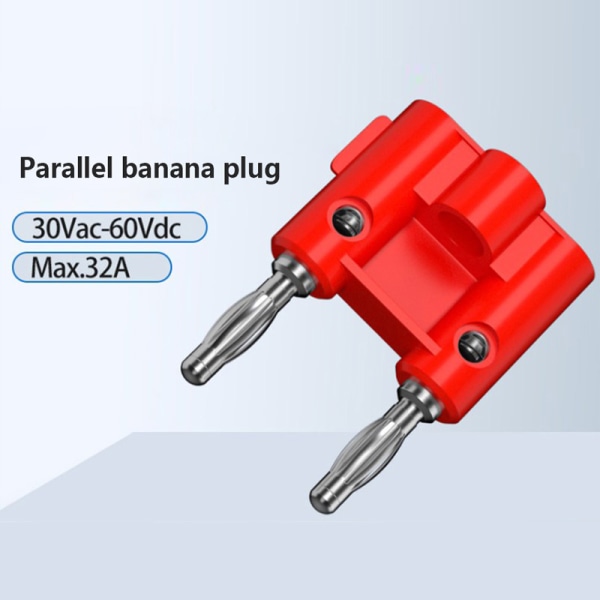 Kaksirivinen 4 mm:n banaaniliitin Kaiutinvahvistimen pistoke Jac Black