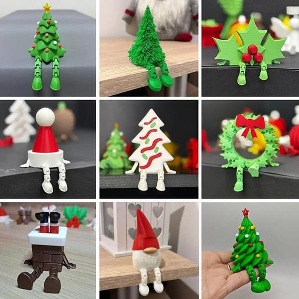 3D-printet julekugle juletræspynt med bevægelig A2