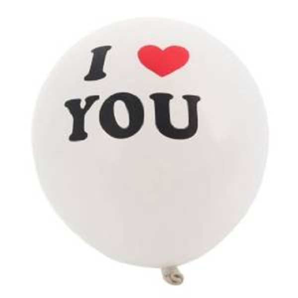 10st Vit I LOVE YOU Latexballonger Födelsedagsfest Bröllop An