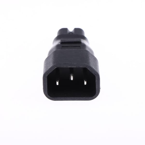 2 stk IEC320 C14 til C7-adapter 3 til 2-pinners AC-omformer strømplugg