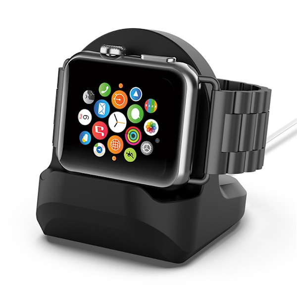 Lader Dock Stand Station Oplader Holder til Watch iWatch Black