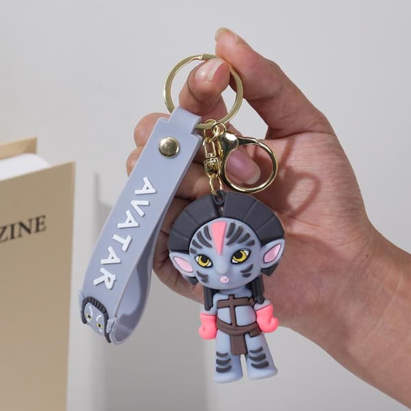 Anime nyckelring e tecknad 3D silikonfigur docka nyckelring ryggsäck A1