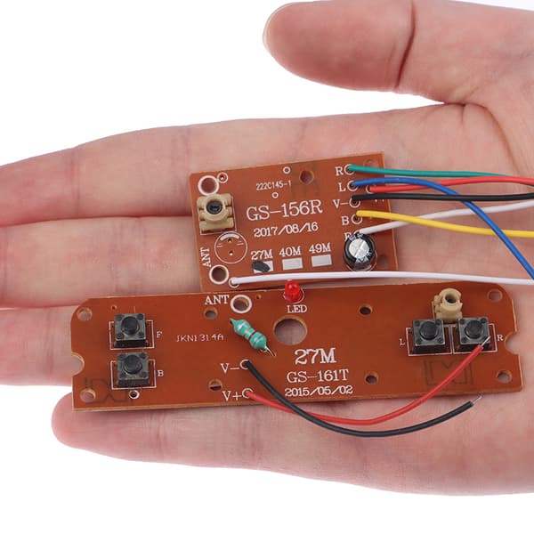 4CH RC bilfjärrkontroll 27MHz PCB-kretssändare och Rec