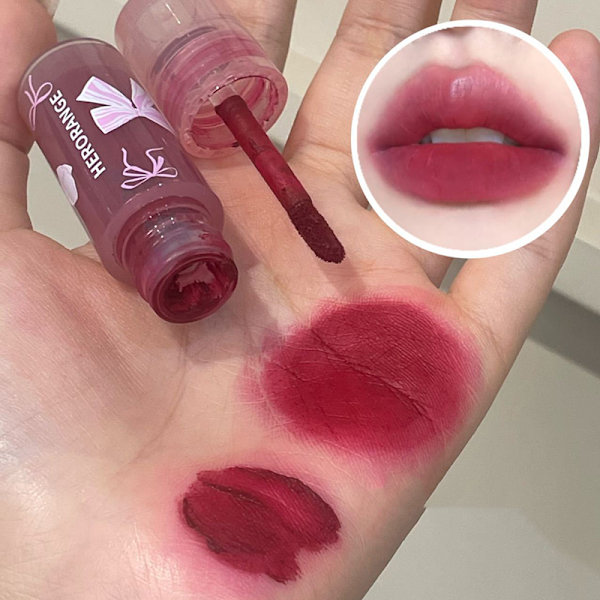 Matte fløjl læbeglans flydende læbestift læbefarve mudder makeup Lat A3