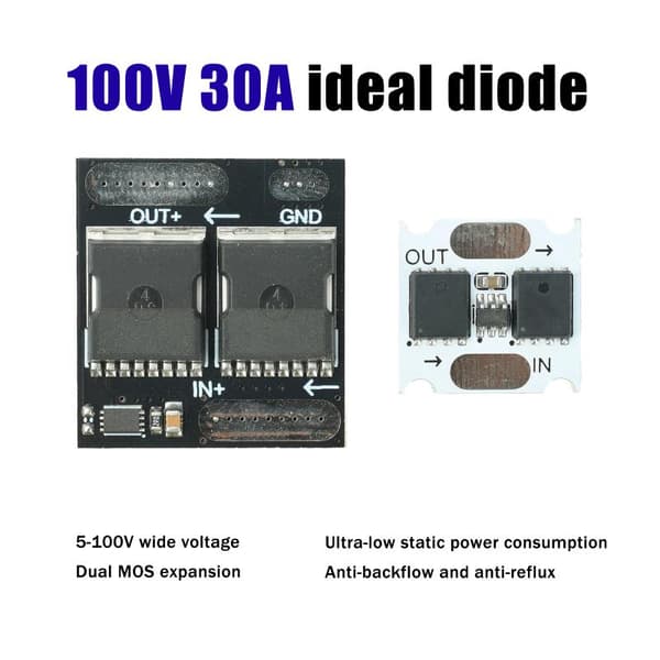 Ideal diodmodul 100V/30A 60V/10A Backflödessäker Lågeffektsdi 10A