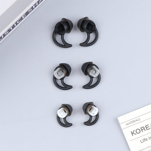 3 st silikonersättningsöronspetsar för QC20 QC30 SIE2 IE3 Wile Black