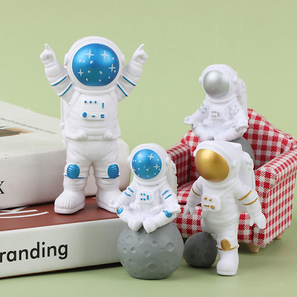 3 stk Universe Rocket Astronaut Tillykke med fødselsdagen brevdekoration Gold