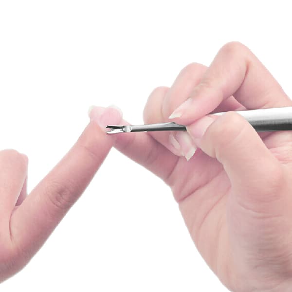 Fodpleje i rustfrit stål icle Pusher Remover Nail Cleaner Pedi OENSIZE