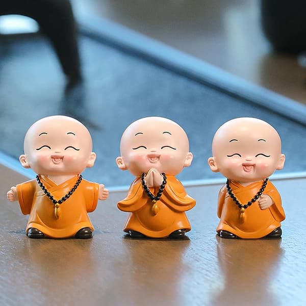 Mini Buddha-statue Små buddhistiske munker Buddhisme-figur Ze A2