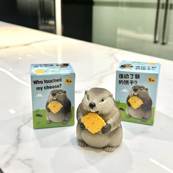 1 st skrikande murmeldjursljudleksaker Hamster Fat e Actionfigur