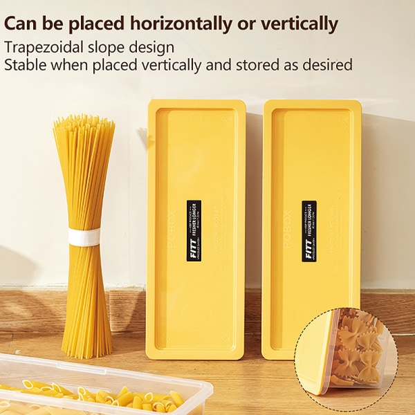 Stapelbar Spaghetti Noodle Pasta Container Box Förvaringsbox Mic White