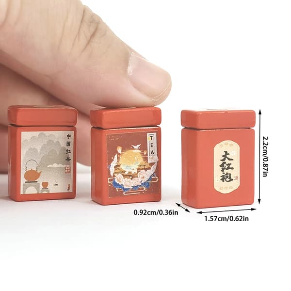 1/12 Dukkehus Simulation Sort teæske Dukkehus Miniature Kit A2