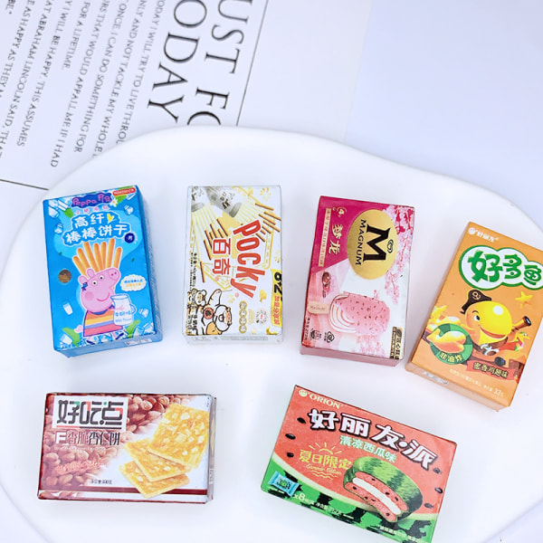 5 stk Dukkehus Mini Simuleringssnacks Dukkehus Supermarked des