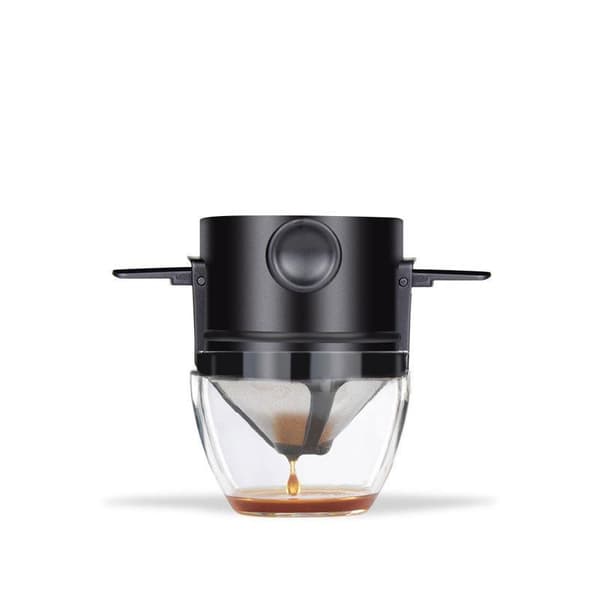 Bærbar Sammenleggbar Kaffefilter i Rustfritt Stål Gjenbrukbar Kaffe Black