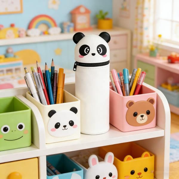 1 stk e Panda Blyantpenalhus i Silikone