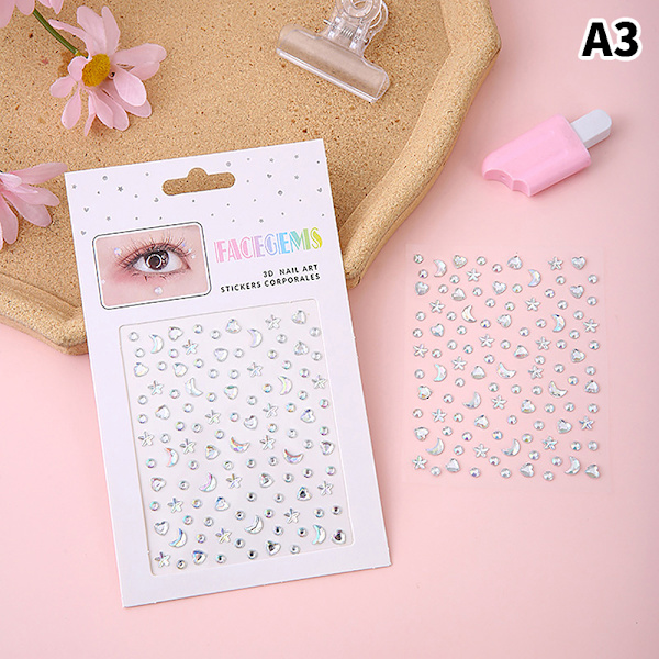 Face Gems Eye Jewels Festival Body Crystal Make Up Sticker Dia A3