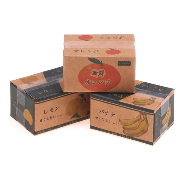 1/12 Dollhouse Paperilaatikot Model Mini Simulation Fruit Box Nukke A7