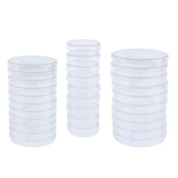 10 st plastpetriskålar 35 60 75 90 mm runda transparenta celler 90mm 3 Grids 10pcs