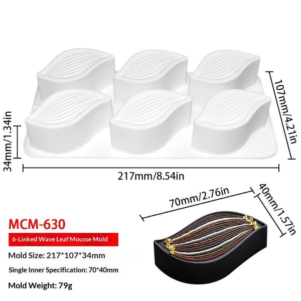 6 hullers blade mousseform DIY gelé budding wienerbrød chokolade S