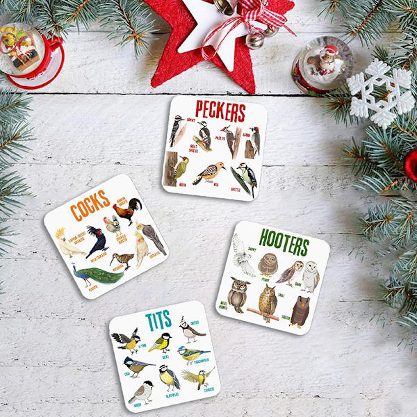 Bird Coasters Funny Bird Pun Coasters Ympäristöystävällinen imukykyinen De