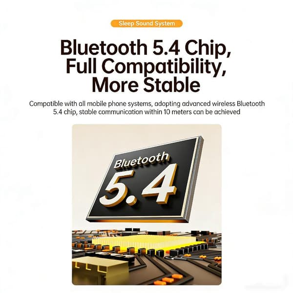 Makuuhuoneen tyynyyn sijoitettava Bluetooth 5.4 -kaiutin 1pc