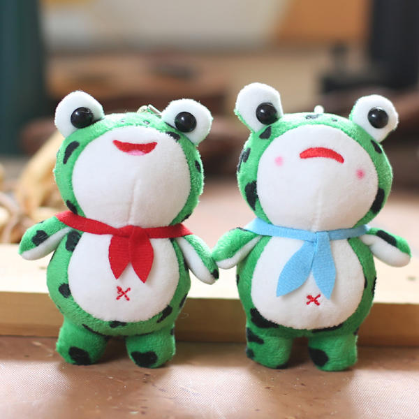 Sarjakuva Frog Doll Avaimenperät Naiset ja Pehmo Frog Animal Bag Penda A1