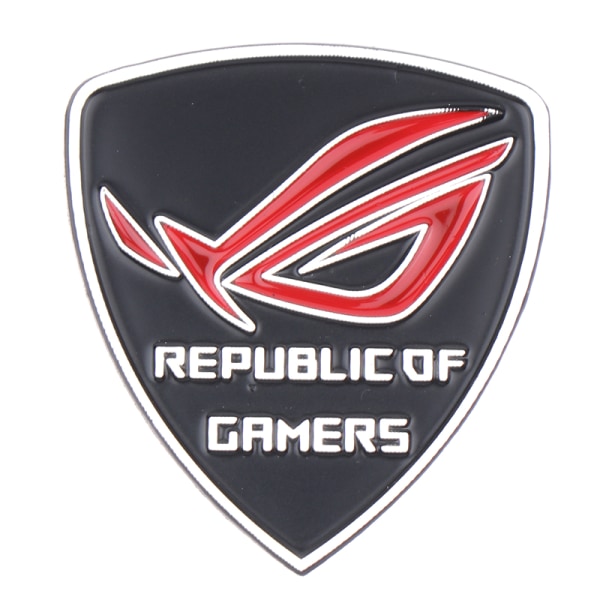 ROG Gamer Metal Logo Belief Sticker Til Telefon Computer Case Bla Black