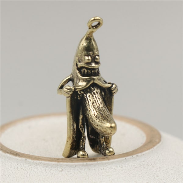 Retro Messing Banana Man Creative Nøglering Pendant Desktop Orname
